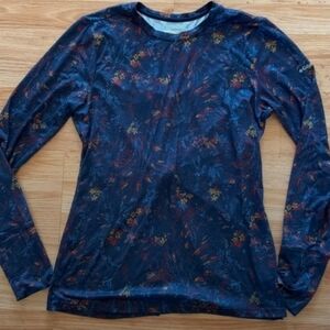 Columbia Women's Blue Floral Long Sleeve Top